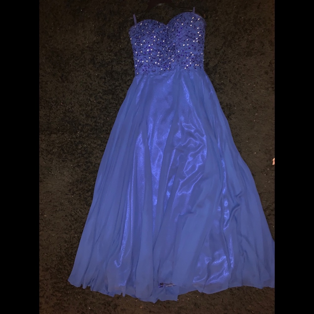 Royal blue long dress
